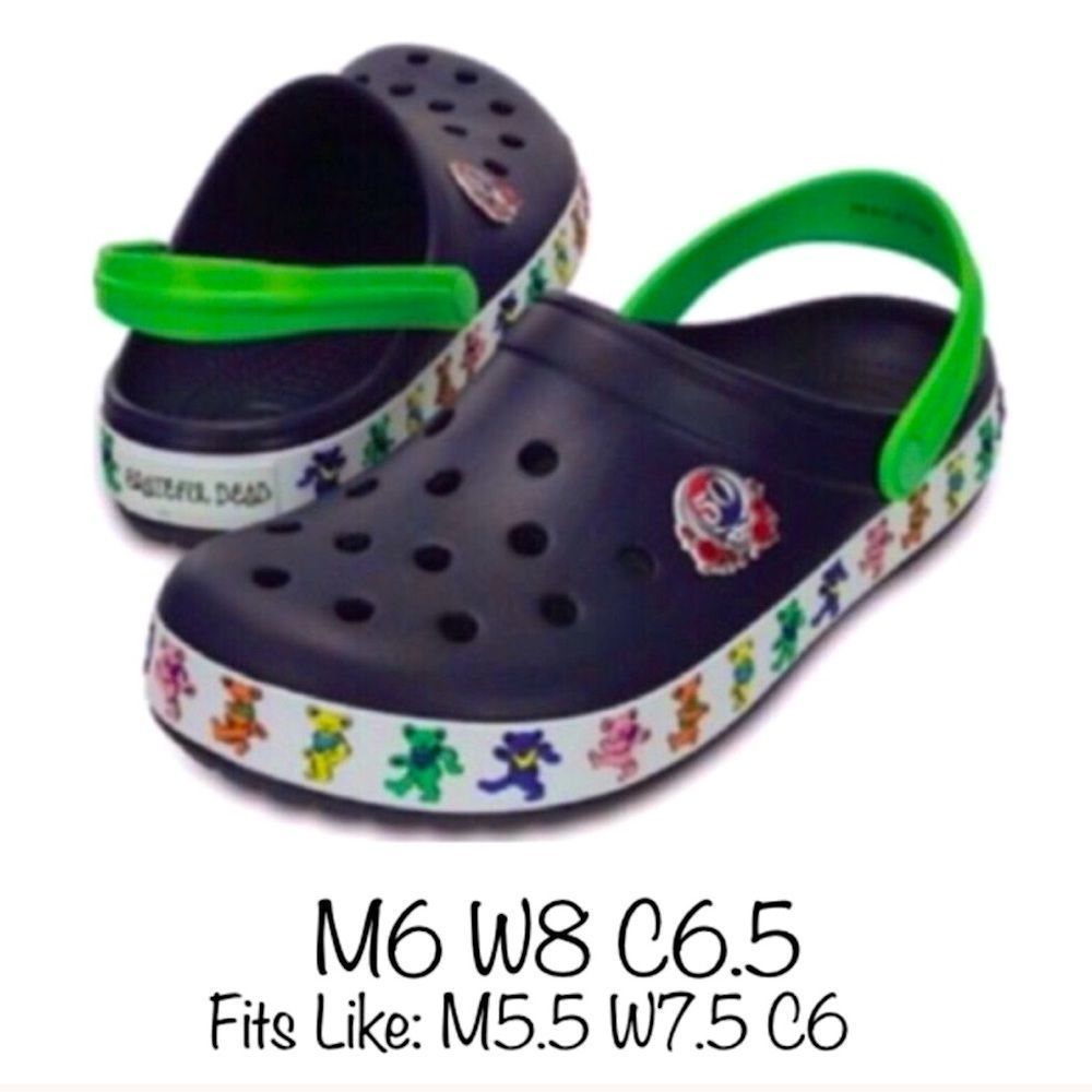 Grateful Dead Crocs 50th Anniversary Men’s 6 Women’s 8 Limited Edition